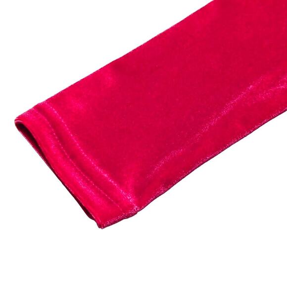The Childrens Place Velour Skater Dress Girls 16 (XXL) Red Long Sleeve Christmas - Picture 3 of 8